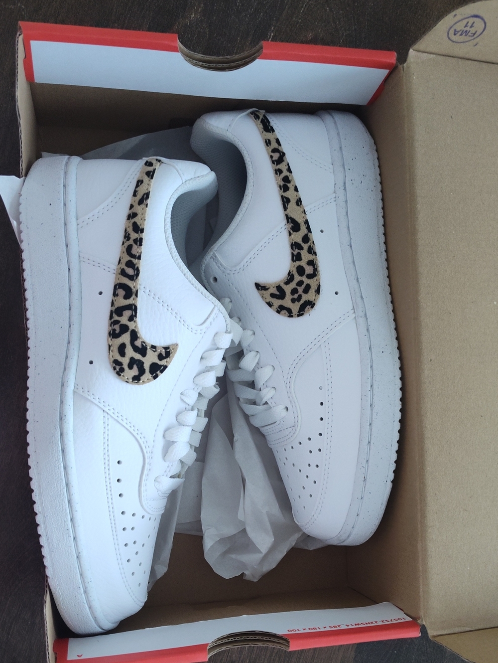 Nike Women’s Air Force 1s with Leopard Swoosh Never Been Worn